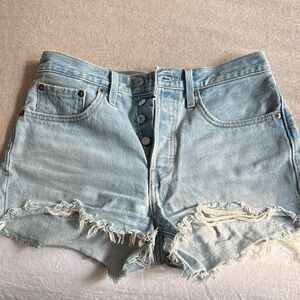Light Blue Levi Denim Women's Shorts